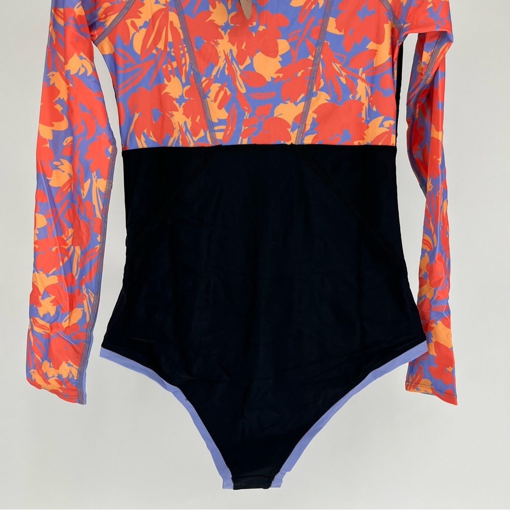 PRANA NWT MCKAYLA ONE PIECE SWIMSUIT IN BLACK COLORBLOCK MORNING GLORY MED LARGE - Picture 11 of 15